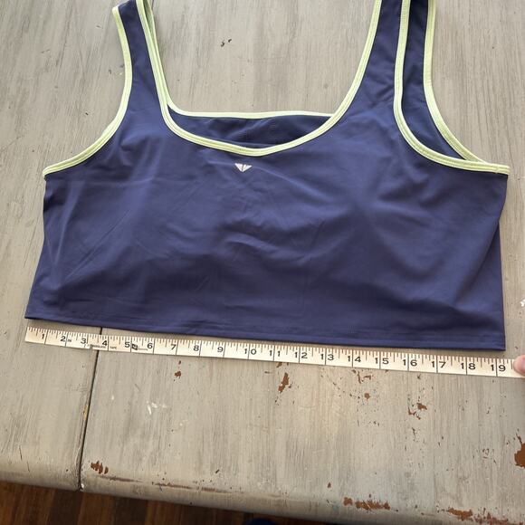 Fabletics Motion 365 Blue Green Coral Legging and Sports Bra Top Set Sz 1X - Picture 12 of 12